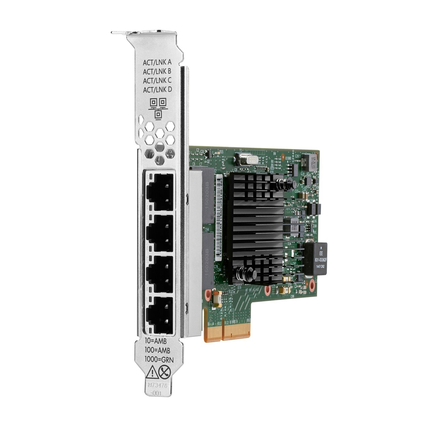HPE Intel I350-T4 Ethernet 1 Gb BASE-T-Adapter mit 4 Anschlüssen für, Eingebaut, Kabelgebunden, PCI Express, Ethernet, 1000 Mbit/s