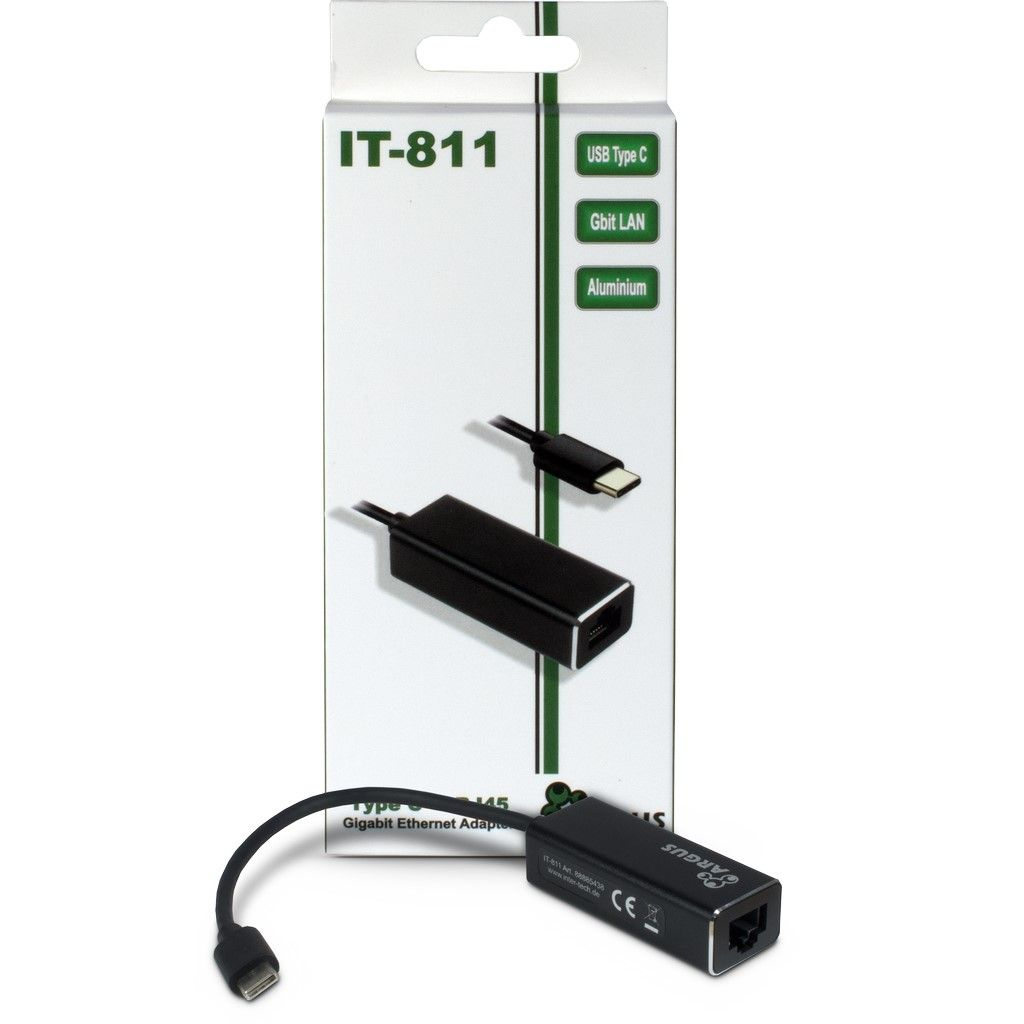 Zweites Bild vonInter-Tech ARGUS IT-811, Schwarz, Realtek RTL8153, 25 mm, 230 mm, 17 mm, 25 g