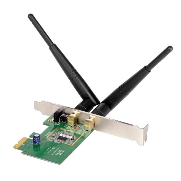 Zweites Bild vonEdimax EW-7612PIn V2, Eingebaut, Kabellos, PCI Express, WLAN, 300 Mbit/s, Schwarz, Grün, Silber