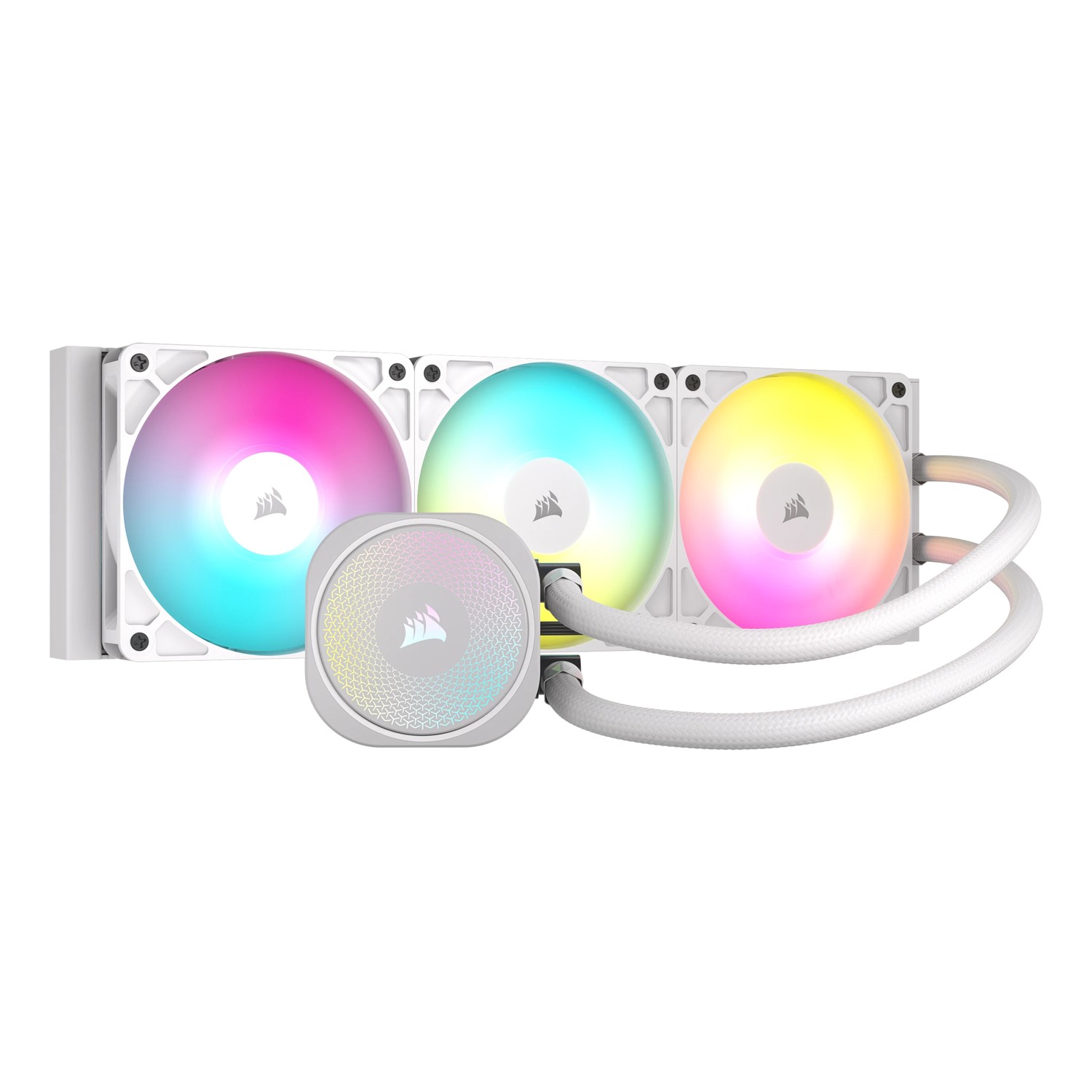 Corsair Nautilus 360 RS ARGB Liquid, All-in-One-Flüssigkeitskühler, 1700 RPM, Weiß