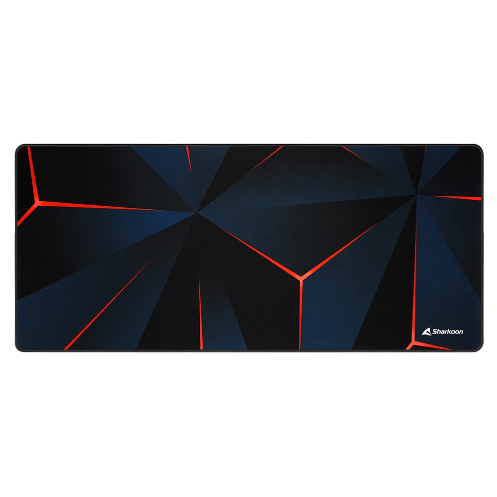 Sharkoon SKILLER SGP30, Schwarz, Blau, Orange, Muster, Gummi, Textil, Anti-Rutsch-Basis, Gaming-Mauspad
