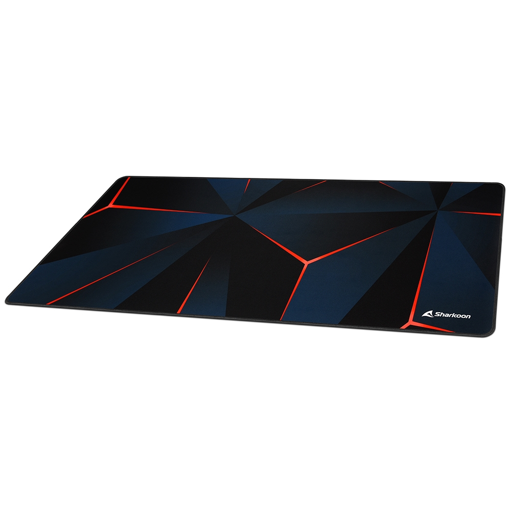 Zweites Bild vonSharkoon SKILLER SGP30, Schwarz, Blau, Orange, Muster, Gummi, Textil, Anti-Rutsch-Basis, Gaming-Mauspad