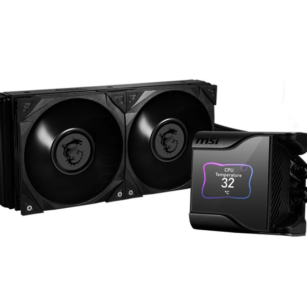 Zweites Bild vonMSI MEG CORELIQUID S280, All-in-One-Flüssigkeitskühler, 82,27 cfm, Schwarz