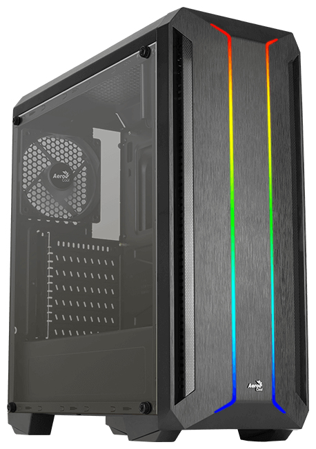 AEROCOOL ADVANCED TECHNOLOGIES Aerocool Skyline ARGB, Midi Tower, PC, Schwarz, ATX, micro ATX, Mini-ITX, ABS, SPCC, 15,5 cm