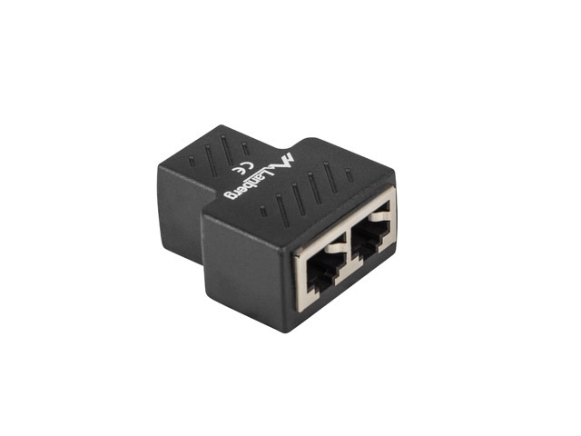 Lanberg ADS-RJ45-2RJ45-OS, Kabelsplitter, Schwarz, Weiblich, 1 Stück(e), 1 x RJ-45 - 2 x RJ-45