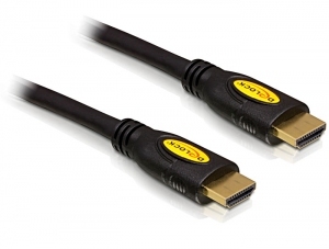 Delock HDMI 1.4 Cable 2.0m male / male, 2 m, HDMI Typ A (Standard), HDMI Typ A (Standard), 10,2 Gbit/s, Schwarz
