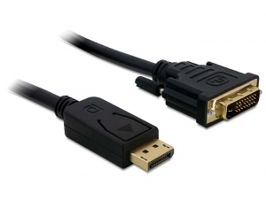 Delock Displayport > DVI 24+1 St/St 2m, 2 m, Displayport, DVI-D, Männlich/Männlich
