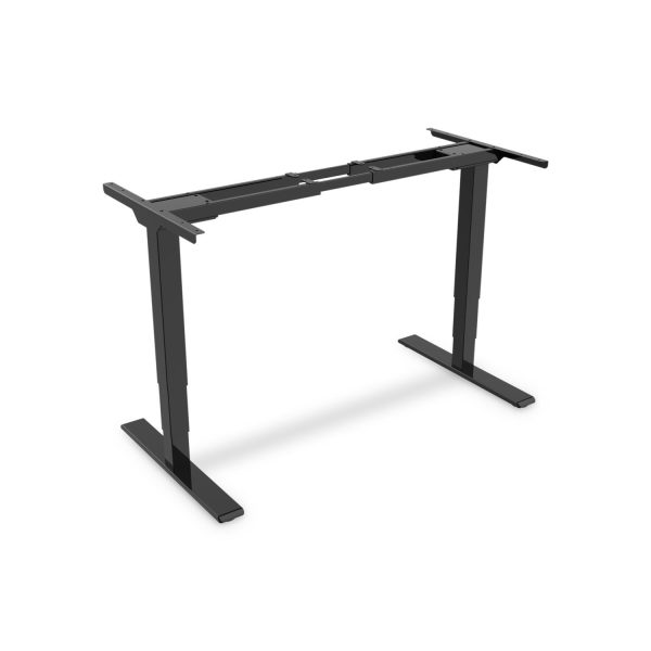 DIGITUS Elektrisch höhenverstellbares Tischgestell, Dual-Motor, 3-Stufen, Schwarz