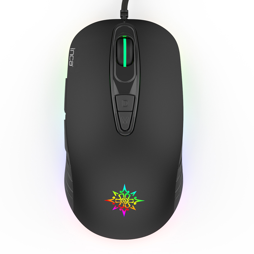 INCA IMG-348, rechts, Optisch, USB Typ-A, 3200 DPI, Schwarz