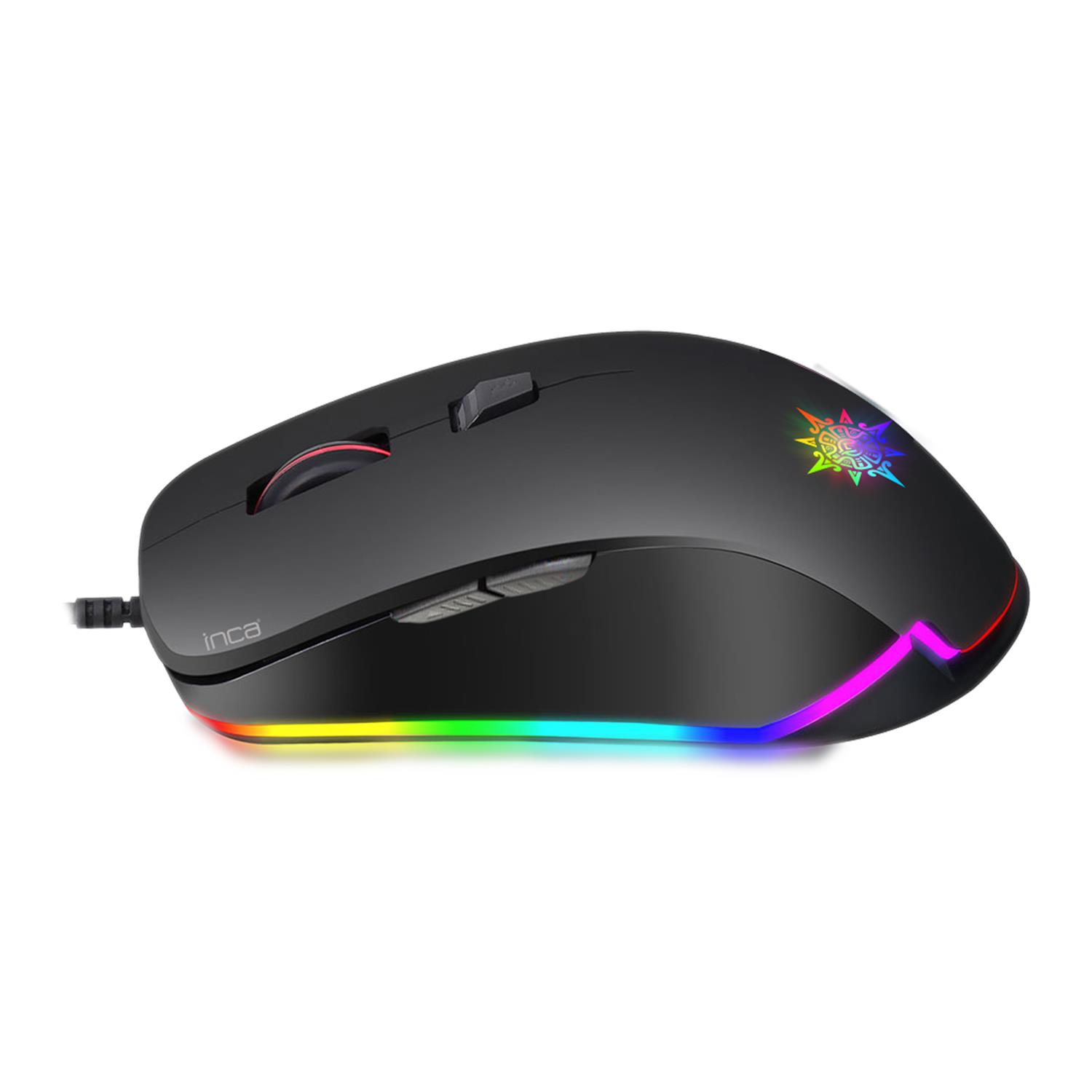 Zweites Bild vonINCA IMG-327, Beidhändig, Optisch, USB Typ-A, 4800 DPI, Schwarz