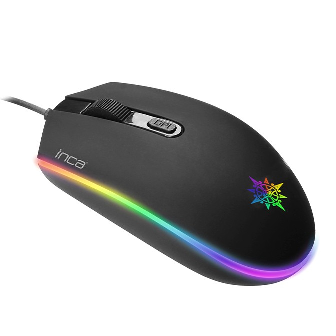 Zweites Bild vonINCA IMG-GT13, Beidhändig, USB Typ-A, 1200 DPI, Schwarz