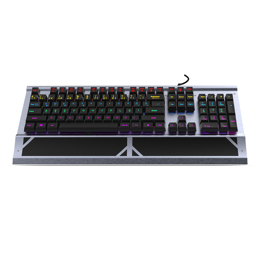 Cian Technology GmbH Inca IKG-444, Volle Größe (100%), Kabelgebunden, USB, Mechanischer Switch, RGB-LED, Grau