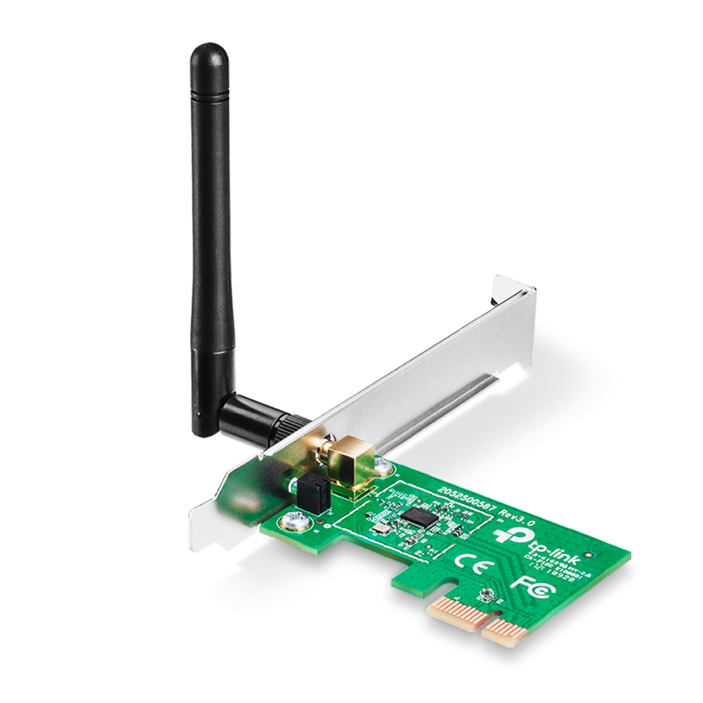 Zweites Bild vonTP-LINK 150Mbit/s-WLAN-PCI-Express-Adapter, Eingebaut, Kabellos, PCI Express, WLAN, 150 Mbit/s, Grün