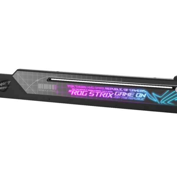 ASUS ROG Strix Graphics Card Holder, Universal, Grafikkartenhalter, Schwarz, Grau, Mehrfarbig, 3-pin Addressable RGB Lighting, 330 mm