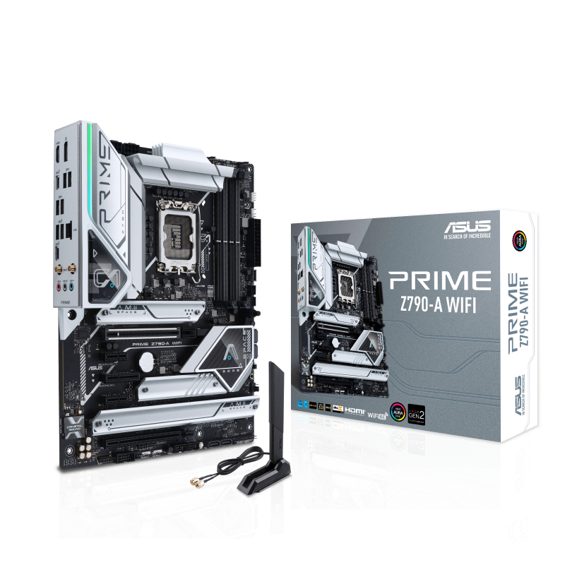 Zweites Bild vonASUS PRIME Z790-A WIFI, Intel, LGA 1700, Intel® Celeron®, Intel® Core™ i3, Intel® Core™ i5, Intel® Core™ i7, Intel® Core™ i9,..., LGA 1700, DDR5-SDRAM, 192 GB