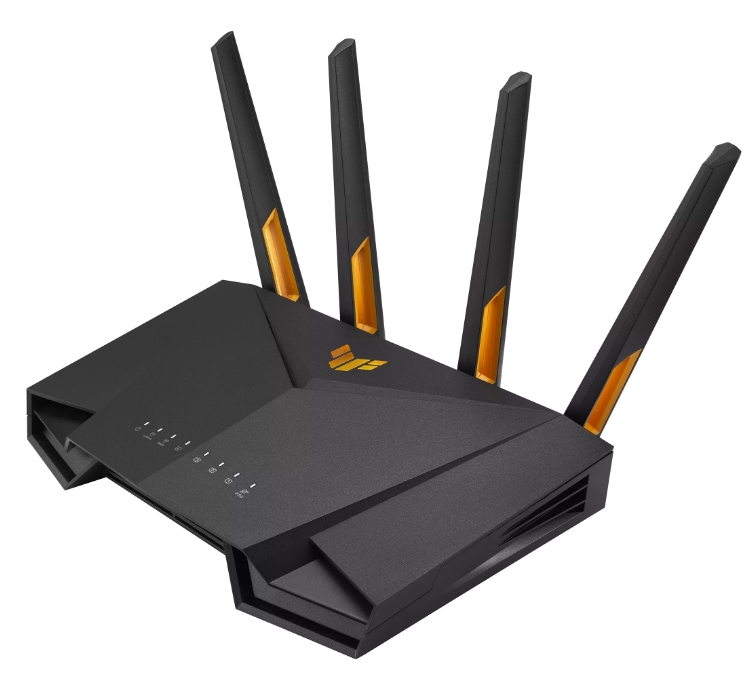 ASUS TUF-AX4200, Wi-Fi 6 (802.11ax), Dual-Band (2,4 GHz/5 GHz), Ethernet/LAN, Schwarz, Tabletop-Router
