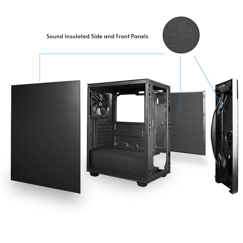 Zweites Bild vonChieftec AS-01B-OP, Full Tower, PC, Schwarz, ATX, micro ATX, Mini-ITX, 17 cm, 32 cm