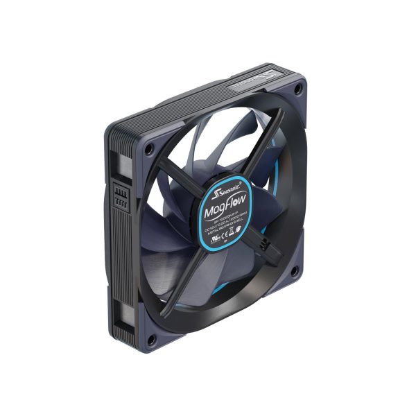 Seasonic MagFlow 1-Fan Kit, Ventilator, 12 cm, 600 RPM, 2000 RPM, 63,33 cfm, Schwarz