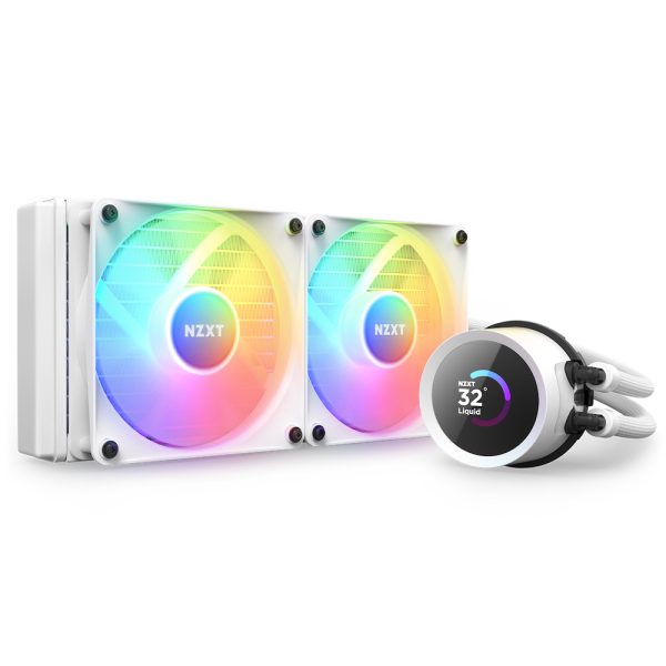 NZXT Kraken 240 RGB, All-in-One-Flüssigkeitskühler, 12 cm, Weiß