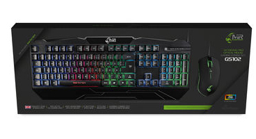 Zweites Bild vonMEDIARANGE MRGS102-UK, Kabelgebunden, USB, QWERTY, RGB-LED, Schwarz, Maus enthalten
