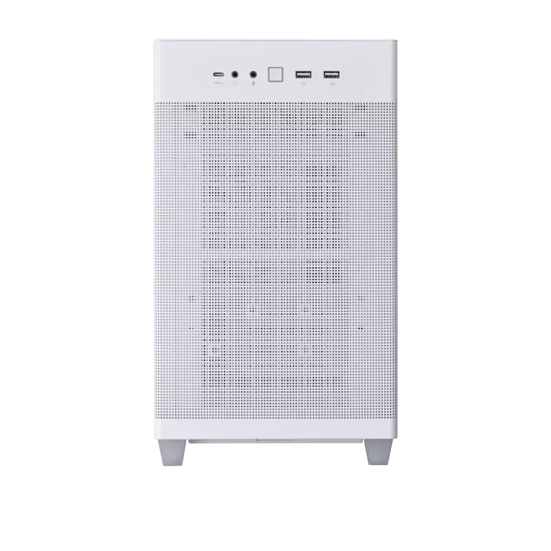 ASUS PRIME AP201 CASE TG WHITE, Mini Tower, PC, Weiß, micro ATX, Mini-ITX, 17 cm, 33,8 cm