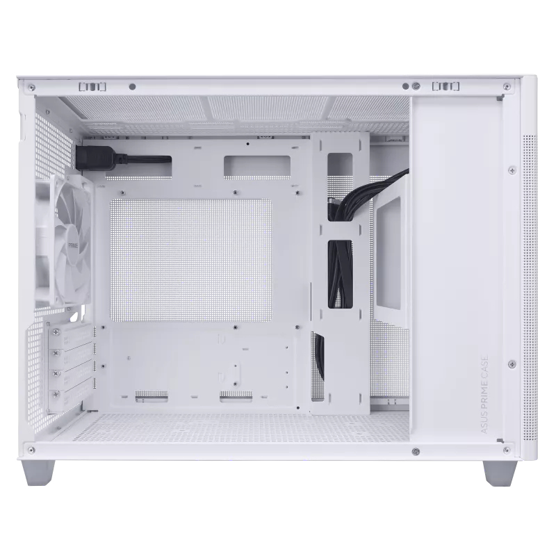 Zweites Bild vonASUS PRIME AP201 CASE TG WHITE, Mini Tower, PC, Weiß, micro ATX, Mini-ITX, 17 cm, 33,8 cm