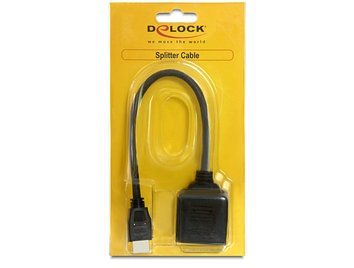 Zweites Bild vonDelock 65226, HDMI Typ A (Standard), 2 x HDMI, Schwarz