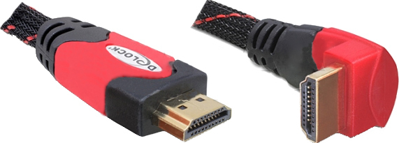 Delock 5m HDMI, 5 m, HDMI Typ A (Standard), HDMI Typ A (Standard), 10,2 Gbit/s, Schwarz, Rot