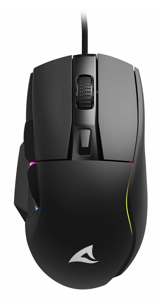 Sharkoon SGM35, rechts, Optisch, USB Typ-A, 6400 DPI, Schwarz