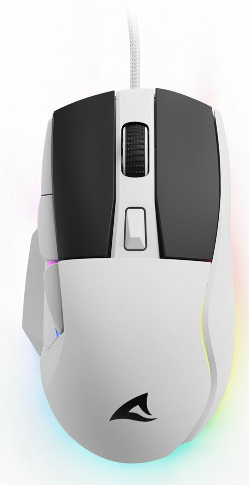 Sharkoon SGM35, rechts, Optisch, USB Typ-A, 6400 DPI, Weiß