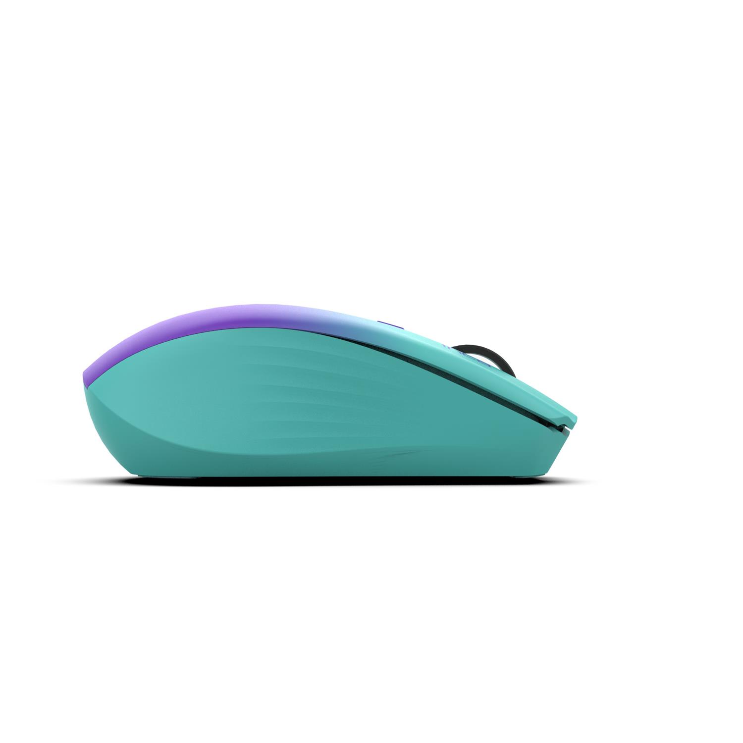 Zweites Bild vonINCA IWM-511RM, rechts, Optisch, RF Wireless + Bluetooth + USB Type-C, 1600 DPI, Grün, Violett
