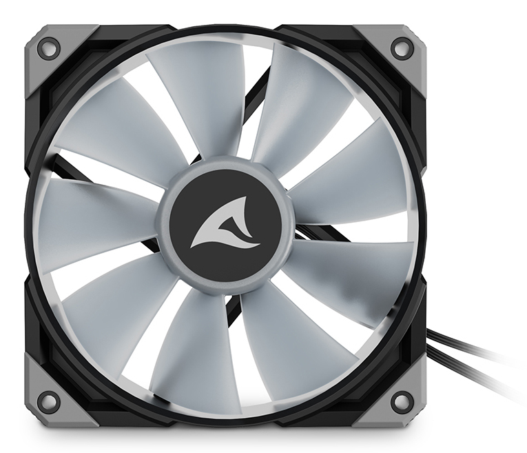 Sharkoon F50, Ventilator, 12 cm, 600 RPM, 2000 RPM, 132 m³/h, Schwarz, Grau