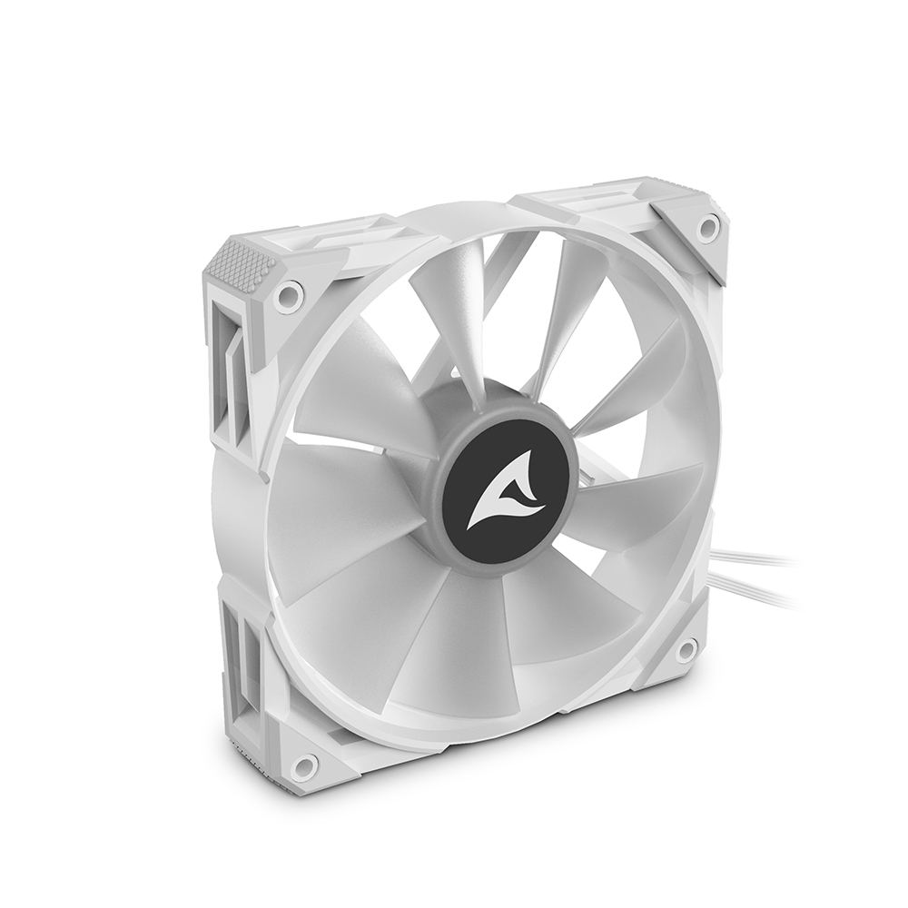 Zweites Bild vonSharkoon F50, Ventilator, 12 cm, 600 RPM, 2000 RPM, 132 m³/h, Grau, Weiß
