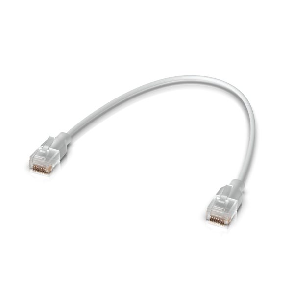 Zweites Bild vonUbiquiti UACC-Cable-Patch-EL-0.15M-W, 0,15 m, Cat6, RJ-45, RJ-45, Durchscheinend, Weiß