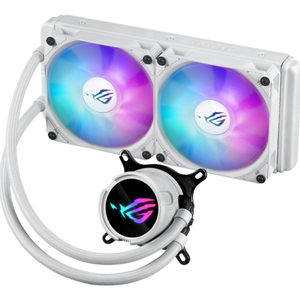 Zweites Bild vonASUS ROG Strix LC III 240 ARGB White Edition, Flüssigkeitskühlung, 12 cm, 36 dB, 70,38 cfm, Weiß