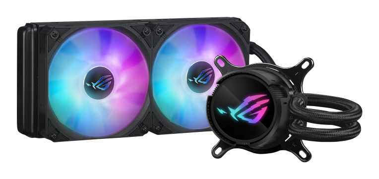 ASUS ROG Strix LC III 240 ARGB, Flüssigkeitskühlung, 12 cm, 36 dB, 70,38 cfm, Schwarz