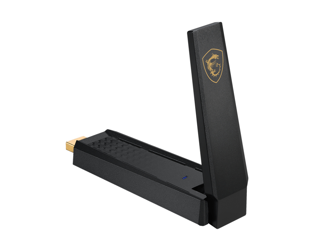 MSI AXE5400, USB Typ-A, USB 2.0, Männlich, Schwarz, Windows 10, Windows 11, 102 mm