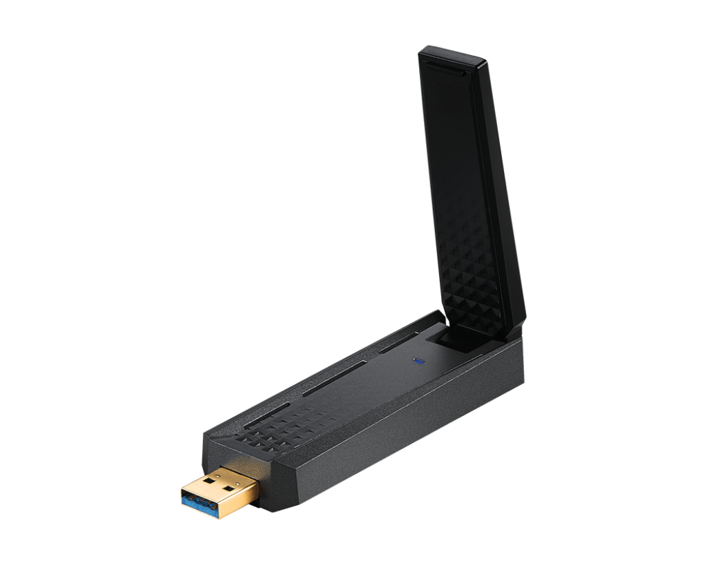Zweites Bild vonMSI AXE5400, USB Typ-A, USB 2.0, Männlich, Schwarz, Windows 10, Windows 11, 102 mm