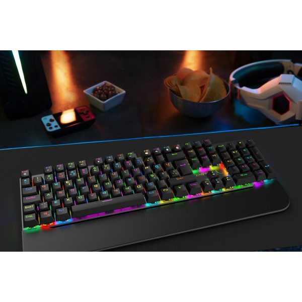 Zweites Bild vonINCA IKG-443, Kabelgebunden, USB, Mechanischer Switch, QWERTY, RGB-LED, Schwarz