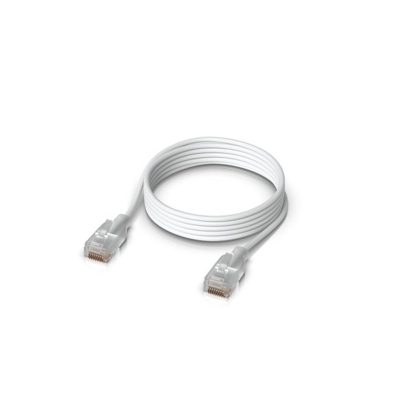 Zweites Bild vonUbiquiti UACC-Cable-Patch-EL-1M-W, 1 m, Cat6, RJ-45, RJ-45, Durchscheinend, Weiß