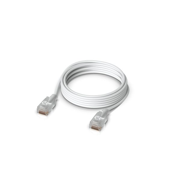 Zweites Bild vonUbiquiti UACC-Cable-Patch-EL-2M-W, 2 m, Cat6, RJ-45, RJ-45, Durchscheinend, Weiß
