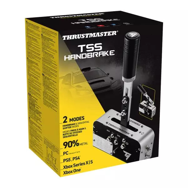 Zweites Bild vonThrustMaster 4060306, Handbremse, PC, PlayStation 4, PlayStation 5, Xbox One, Xbox One S, Xbox One X, Xbox Series S, Xbox Series X, Kabelgebunden, USB, Schwarz, Silber, Metall