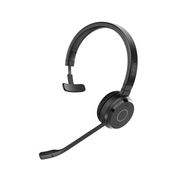 Jabra Evolve 65 TE - USB-A MS Mono, Verkabelt & Kabellos, Büro/Callcenter, 20 - 20000 Hz, 75 g, Kopfhörer, Schwarz
