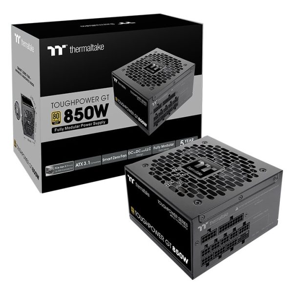 Zweites Bild vonThermaltake Toughpower Gt, 850 W, 100 - 240 V, 50/60 Hz, 10 A, Aktiv, 100 W