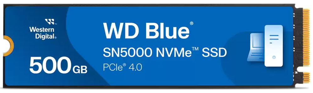 WD WD Blue SN5000 NVMe, 500 GB, M.2, 5000 MB/s, 5,5 Gbit/s