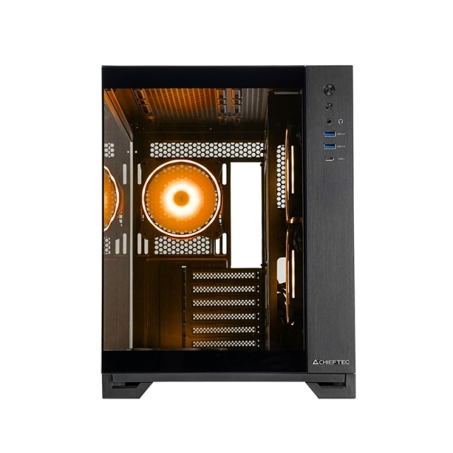 Zweites Bild vonChieftec Visio GM-30B-TG-OP schwarz Tempered Glass x 2, Cube, PC, Schwarz, ATX, micro ATX, Gaming, Multi