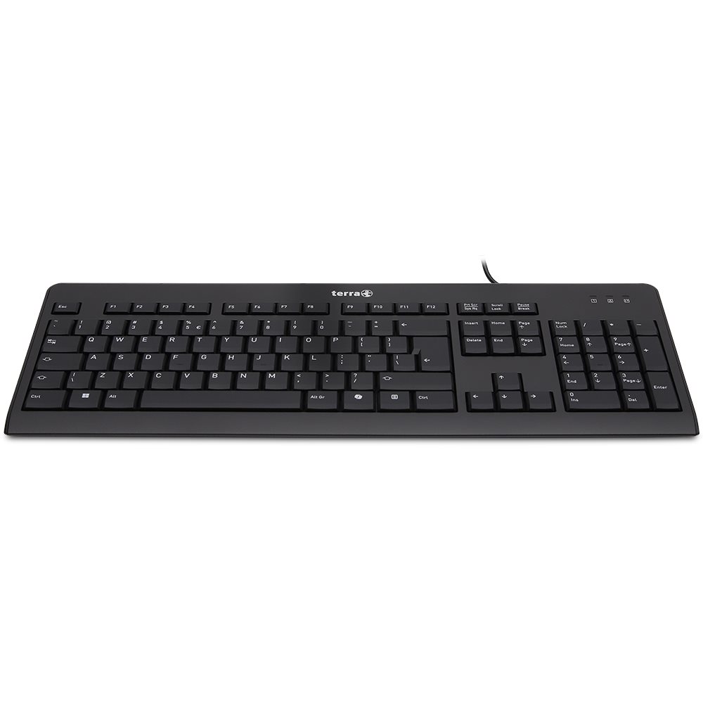 TERRA Keyboard 1500 Corded[US/EU] USB black Copilot QWERTY - Tastatur - 105 Tasten