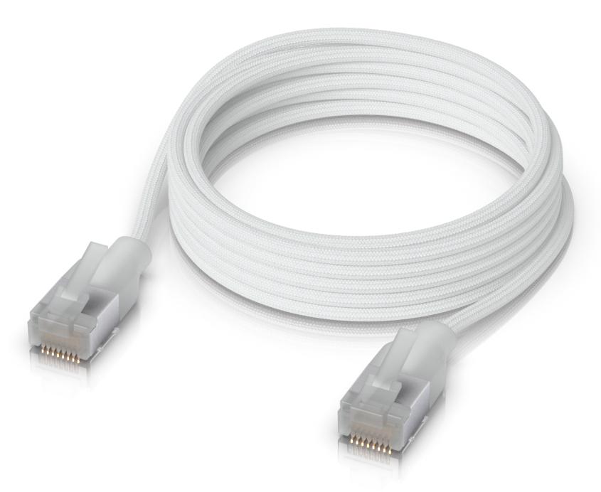 Zweites Bild vonUbiquiti UACC-Cable-Patch-EL-C6A-2M-W, 2 m, Cat6a, RJ-45, RJ-45, Durchscheinend, Weiß