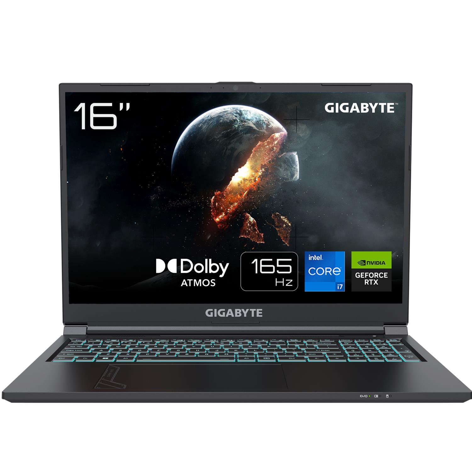 Gigabyte G6 KF Gaming-Laptop - 16,0 Zoll, 165Hz FHD+, Intel Core i7-13700H, NVIDIA GeForce RTX 4060 GPU, 16GB DDR5 4800MHz, 1 x Gen4 1TB SSD, Windows 11 Home, 2 Jahre Garantie, G6 KF-73DE854KH, Intel® Core™ i7, 40,6 cm (16"), 1920 x 1200 Pixel, 16 GB, 1 T