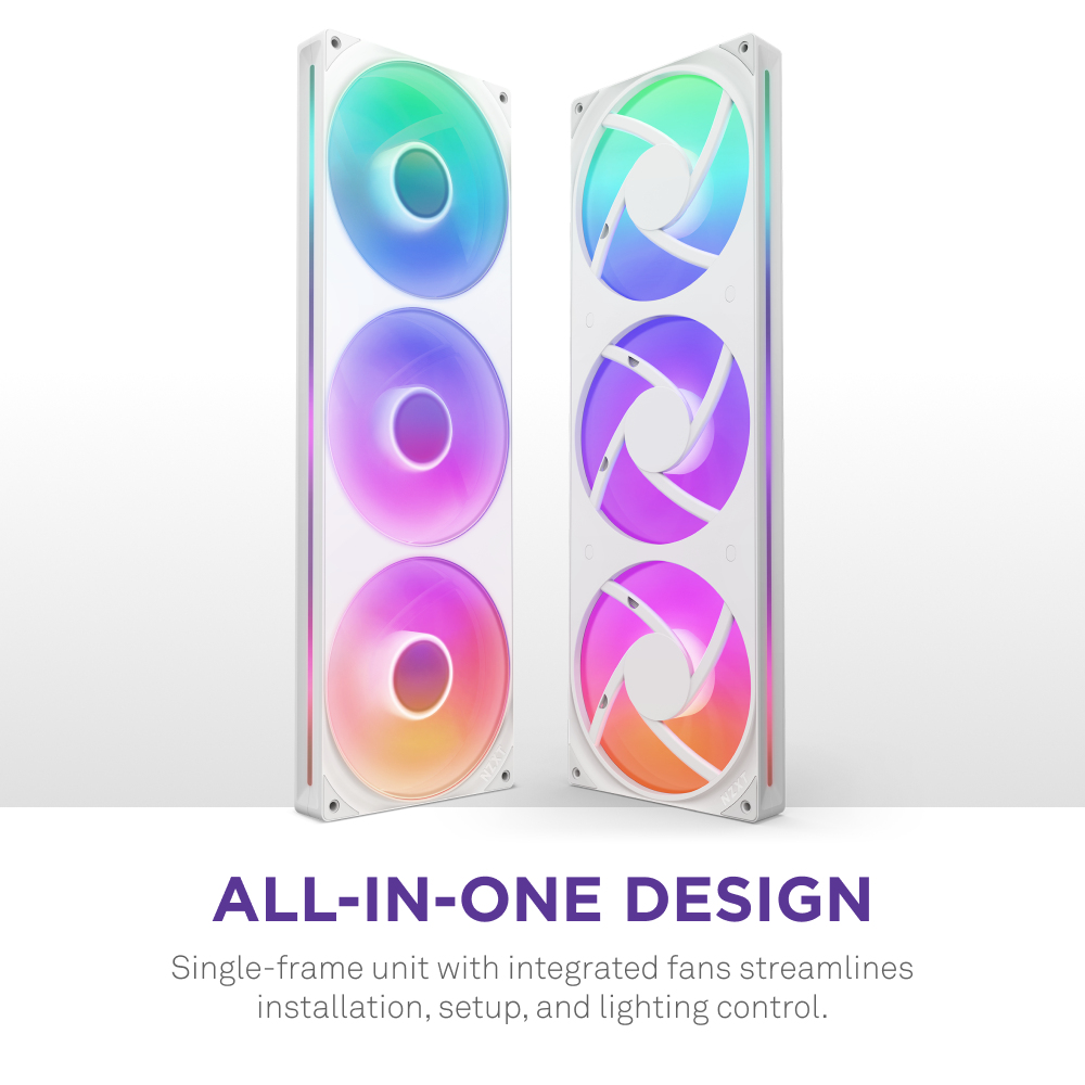 Zweites Bild vonNZXT F420 RGB Core, Ventilator, 14 cm, Weiß